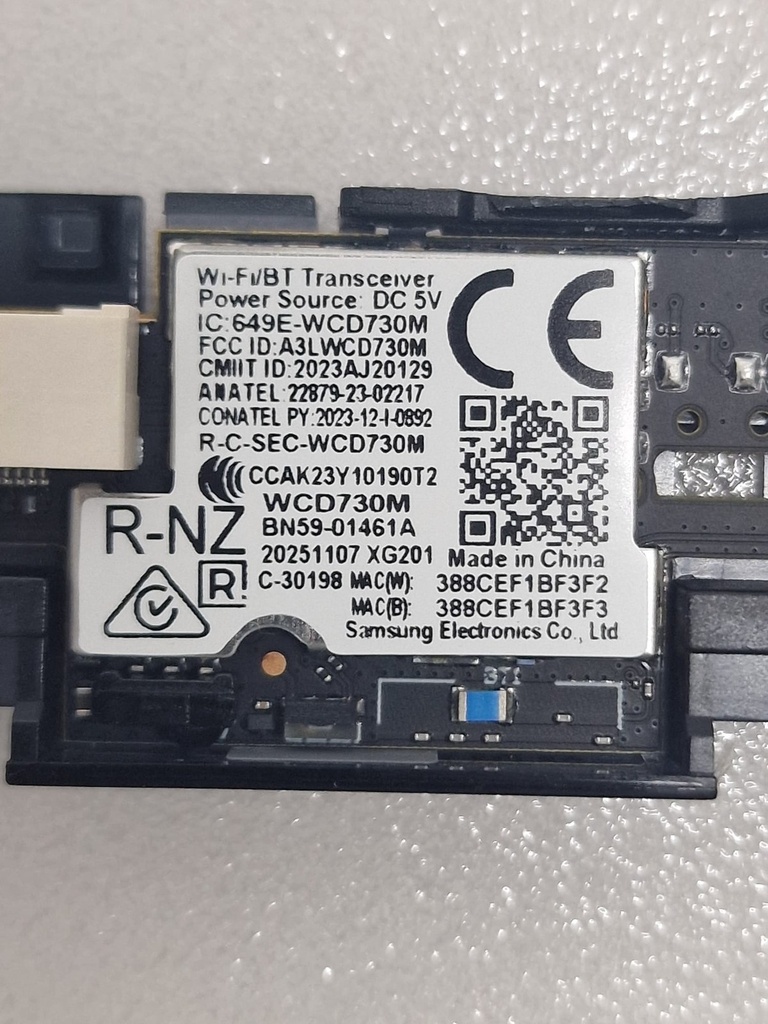 Etiqueta WCD730M BN59-01461A