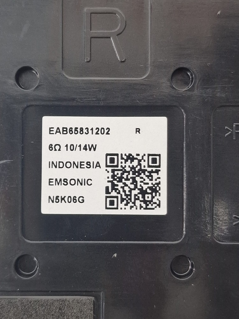Etiqueta altavoz derecho EAB65831202 (R) EMSONIC N5K06G