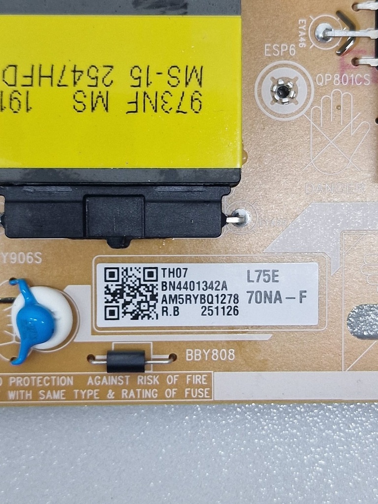 Etiqueta BN44-01342A L75E70NA - lote AM5RYBQ1278 251126