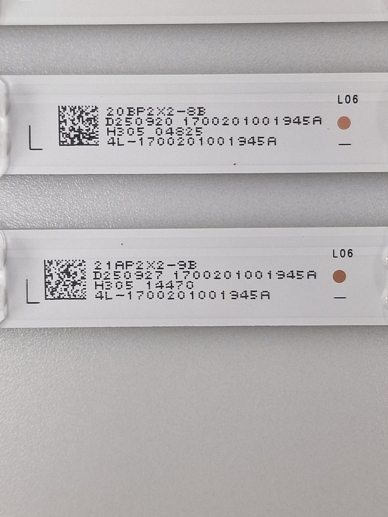 Codigos de tira 4L-170020100194 5A - marcados L05 y L06