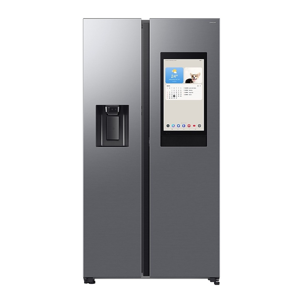 Frigorífico americano Samsung RS90F67BETEF · Series 9 614 L Clase E Dispensador SmartThings Negro