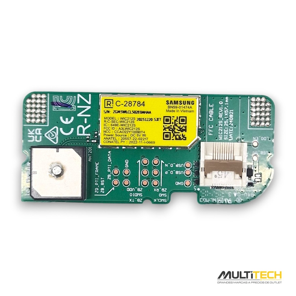 Módulo WiFi Bluetooth Samsung WIC212S BN59-01474A TV TQ65Q8FAAU Q80F 65