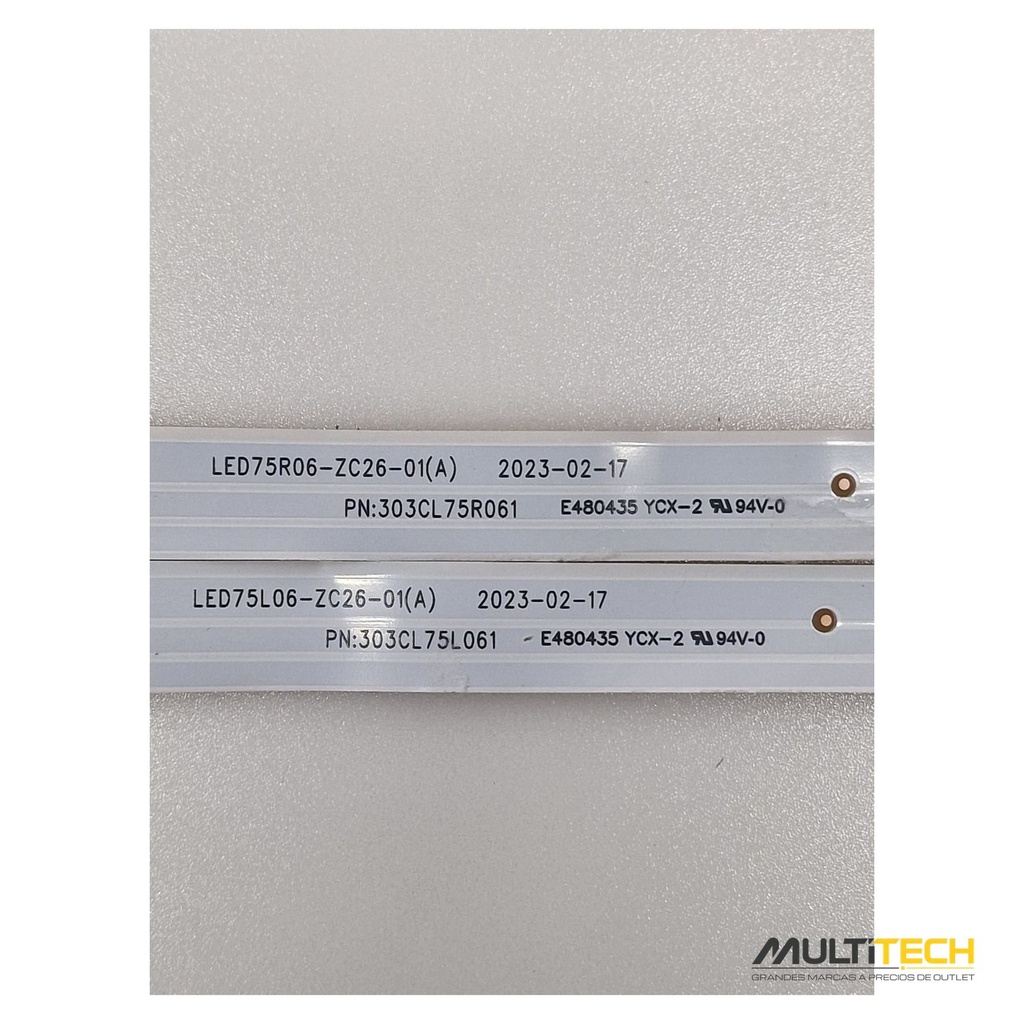 Barras LED Borde Haier LED75R06 LED75L06 ZC26-01 TV H75Q800UX 75 Par