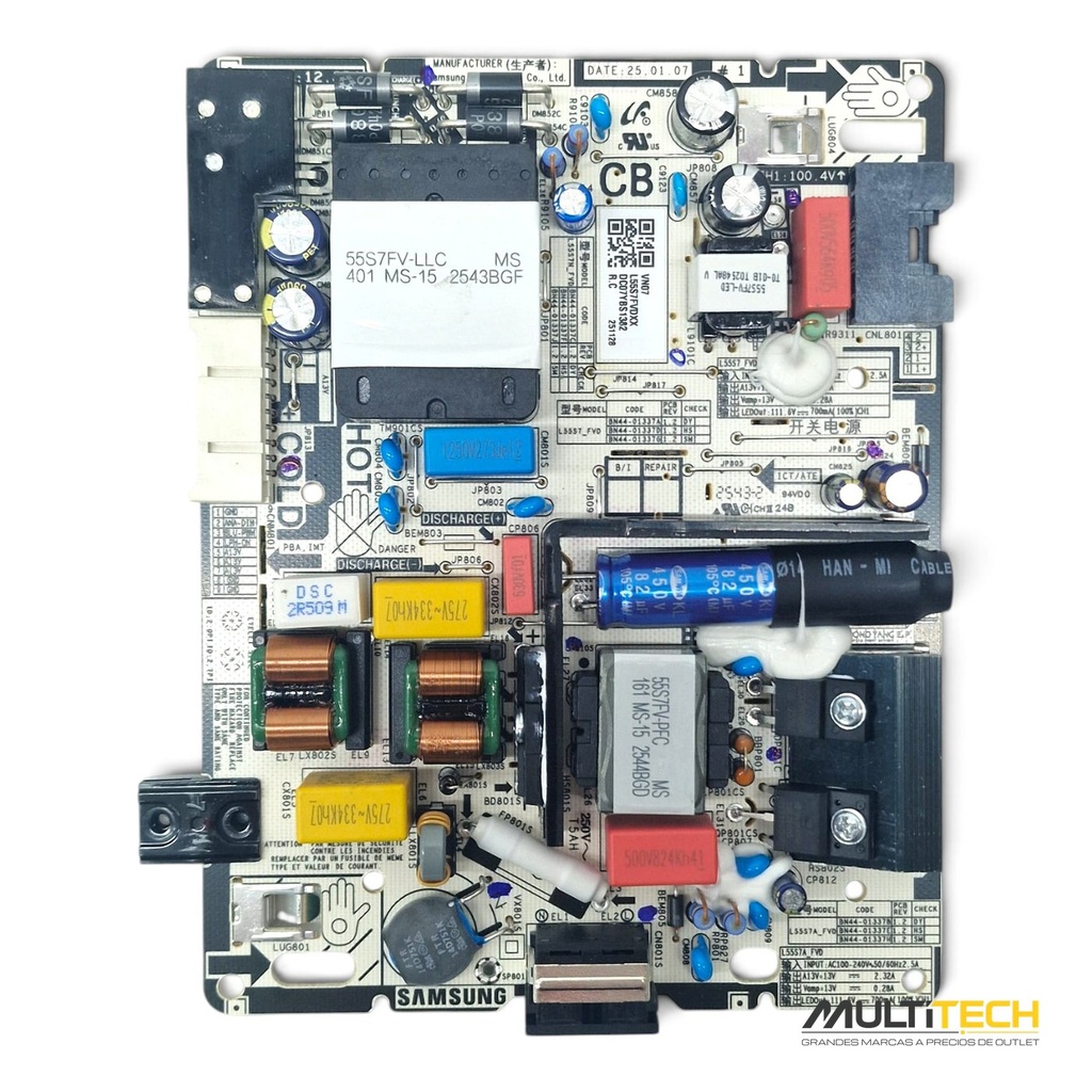 Fuente Alimentacion Samsung BN44-01337C L55S7 FVD TU55U8075FU Crystal UHD 55