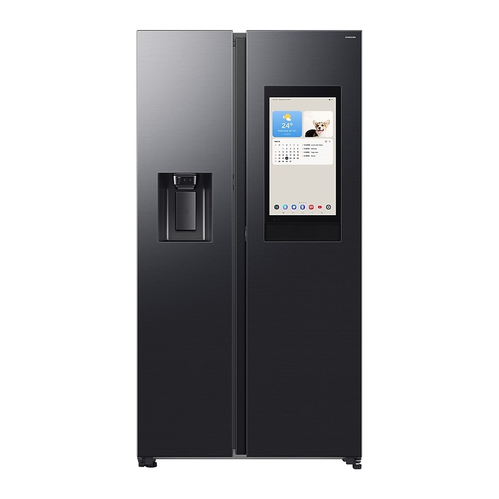 Frigorífico americano Samsung RS90F67BEFEF · Series 9 614 L Clase E Dispensador SmartThings Negro Grado C