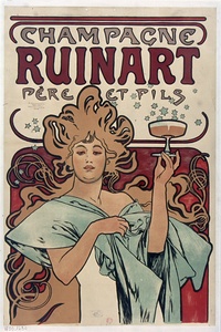 Champagne Ruinart · Mucha